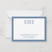 Dualseitige, blaue Corporate-Logo-Karte Mitteilungskarte (Rückseite)