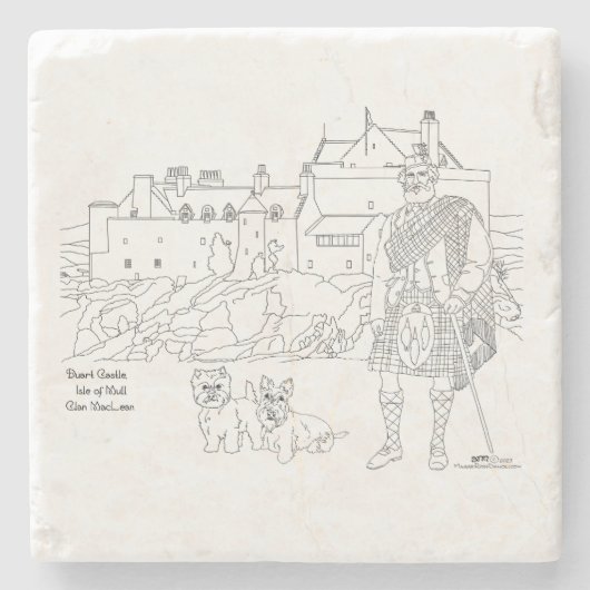 Duart Castle Isle of Mull Scotland Steinuntersetzer (Vorderseite)