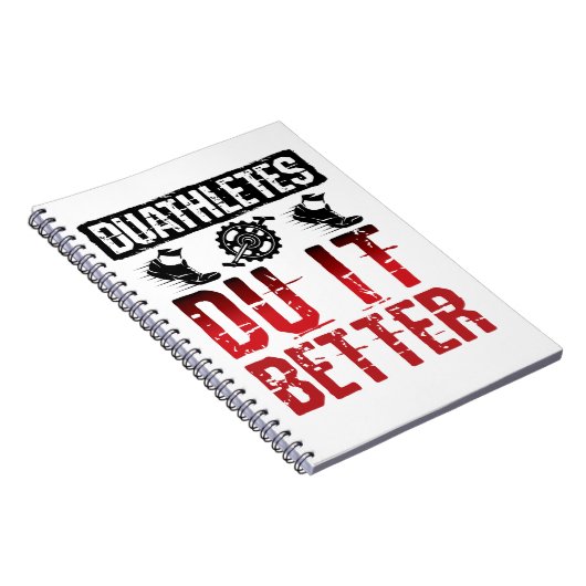 Duathlon Funny Duathleten Du It Better Notizblock (Rechte Seite)