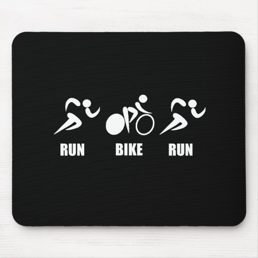 Duathlon-Lauffahrrad-Lauf Mousepad (Vorne)
