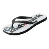 Dub Shark Great White und Wobbegong Flip Flops Badesandalen (Schrägansicht)
