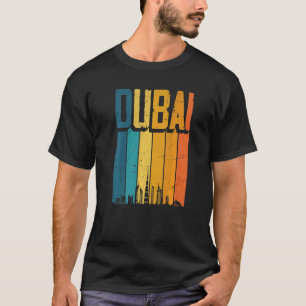 Dubai Arabische Emirate Retro Vintage Sonnenunterg T-Shirt