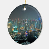 Dubai, Arabische Emirate-Skyline nachts Keramik Ornament (Links)