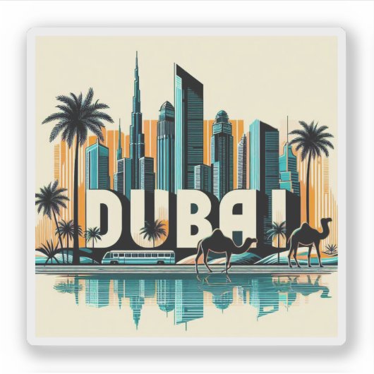 Dubai Aufkleber (Vorderseite)