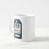 Dubai Boarding Pass - Vereinigte Arabische Emirate Kaffeetasse (Vorderseite Links)