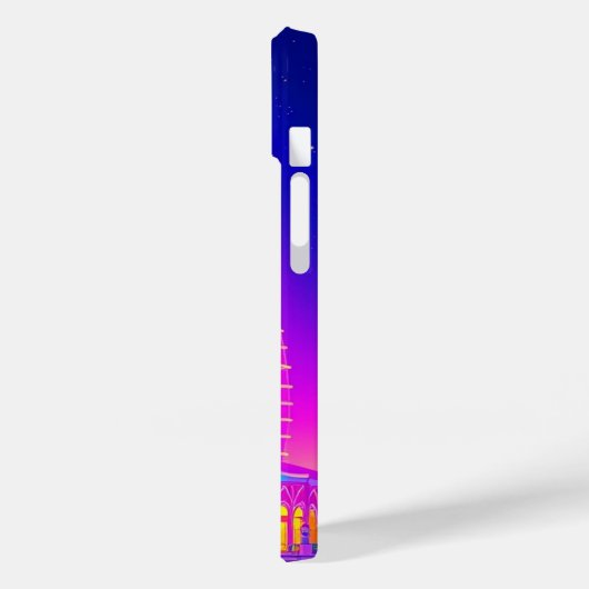 Dubai Burj Al Arab Neon Night - Dubai Mobile Case-Mate iPhone Hülle (Rückseite / Links)