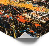 Dubai Burj Khalifa Abstract Drip Painting Poster (Ecke)