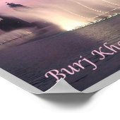 Dubai - Burj Khalifa Fountain Poster (Ecke)