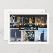 Dubai - Burj Khalifa - Jachthafen - Postkarte (Vorne/Hinten)
