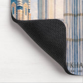 Dubai Burj Khalifa Luxury City Skyline Watercolor  Mousepad (Ecke)