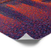 Dubai Burj Khalifa Pointillismus-Sonnenuntergang-S Poster (Ecke)