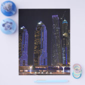 Dubai Cayan Tower in der Nacht Flyer (Einzeln)