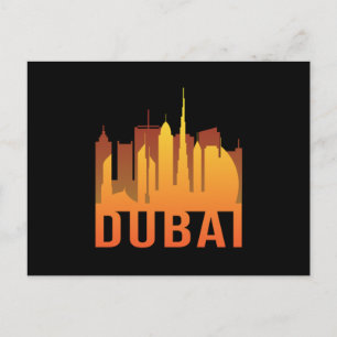 Dubai City Cityscape Skyline Funny Geschenk Idee Postkarte