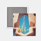 Dubai City Skycraper Landscape Magnet (Vorderseite/Rückseite)