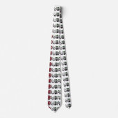 Dubai City UAE Flaggenfarben Typografie Krawatte (Vorderseite)