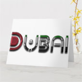 Dubai City VAE Flaggenfarben Typografie Karte (Gelbe Blume)