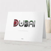 Dubai City VAE Flaggenfarben Typografie Karte (Rückseite)