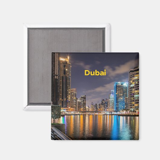 Dubai Cityscape Magnet (Vorderseite/Rückseite)