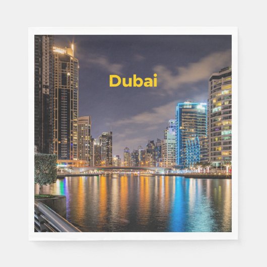 Dubai Cityscape Serviette (Vorderseite)