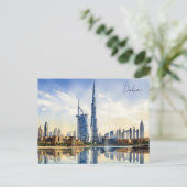 Dubai Cityscape VAE Reise Postkarte (Stehend Vorderseite)