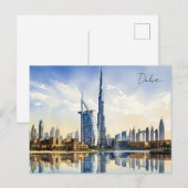 Dubai Cityscape VAE Reise Postkarte (Vorne/Hinten)