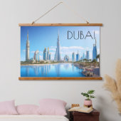 Dubai Cityscape Wandteppich Mit Holzrahmen (Schlafzimmer)