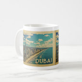 Dubai Coast Vintage Kaffeetasse (Vorderseite Links)