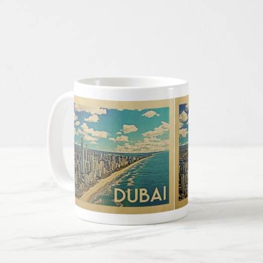 Dubai Coast Vintage Kaffeetasse (Vorderseite Links)