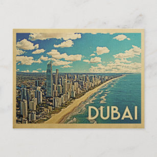 Dubai Coast Vintage Travel Postkarte