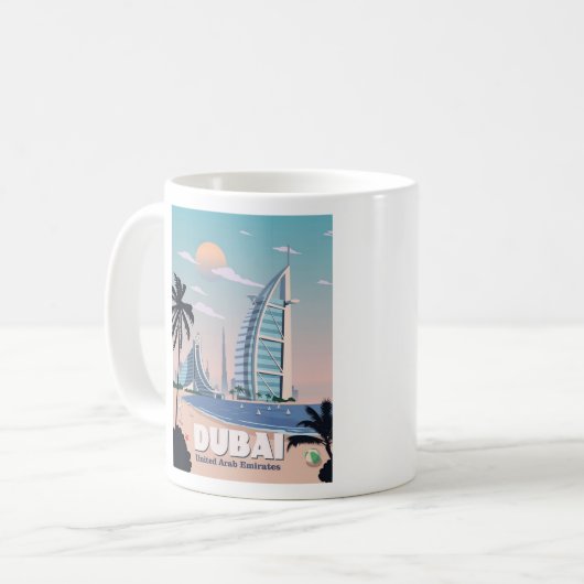 Dubai Coffee Tasse - Größe 11oz (Vorderseite Links)