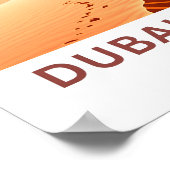 Dubai Desert Dubai Travel Print Poster (Ecke)