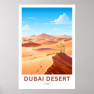 Dubai Desert Dubai Travel Print Poster