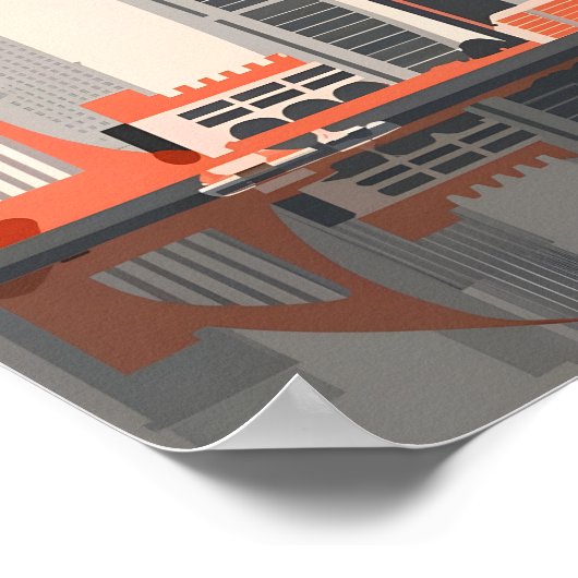 Dubai Elegance 4K Landscape City Poster (Ecke)