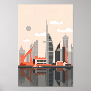 Dubai Elegance 4K Landscape City Poster