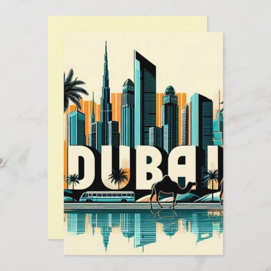 Dubai Feiertagskarte (Vorne/Hinten)
