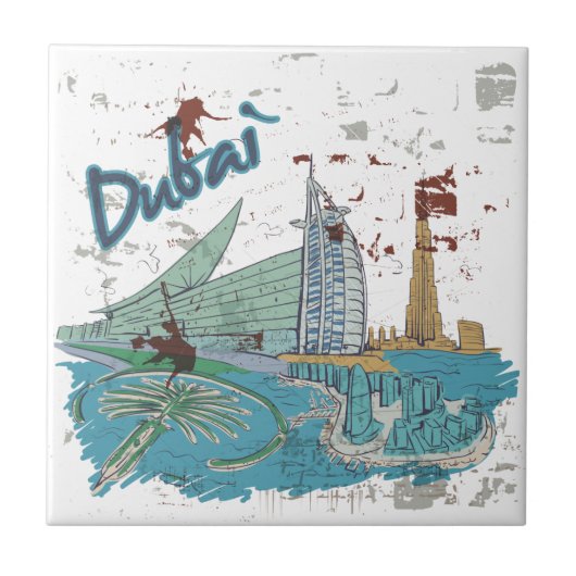 Dubai Fliese (Vorderseite)