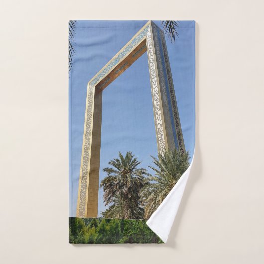 Dubai Frame Gebäude mit Sitz in Zabeel Park Handtuch (Handtuch)