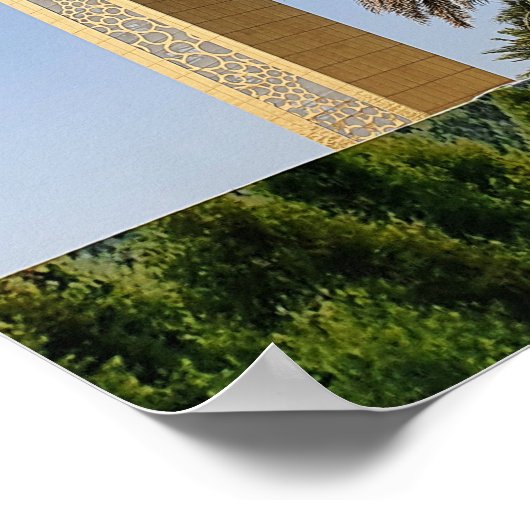 Dubai Frame Gebäude mit Sitz in Zabeel Park Poster (Ecke)