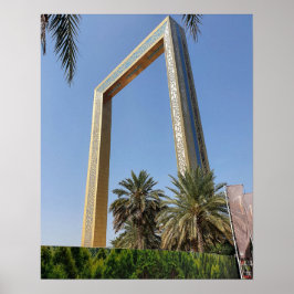 Dubai Frame Gebäude mit Sitz in Zabeel Park Poster