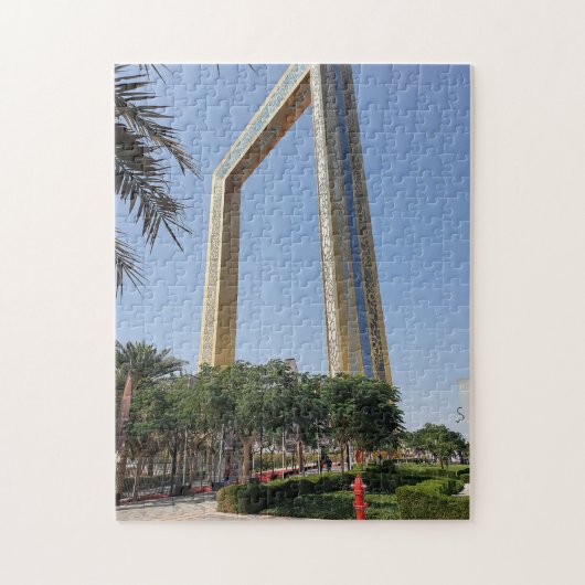 Dubai Frame Gebäude mit Sitz in Zabeel Park Puzzle (Vertikal)