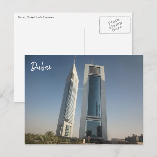 dubai Gebäude Postkarte (Vorne/Hinten)