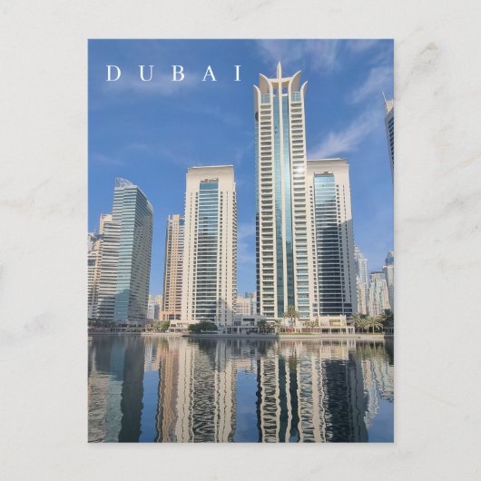 Dubai Gebäude Reflektionskarte Postkarte (Vorderseite)