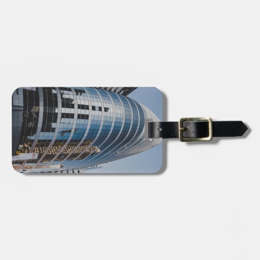 Dubai Glashochhaus Gepäckanhänger (Vorderseite horizontal)