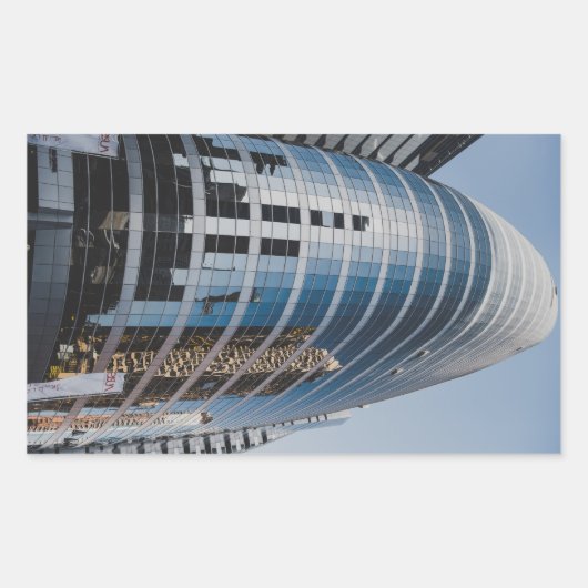 Dubai Glashochhaus Rechteckiger Aufkleber (Vorderseite)