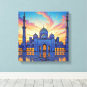 Dubai Grand Mosque UAE Sunset Leinwanddruck (Insitu (Holzboden))