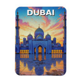 Dubai Grand Mosque UAE Sunset Magnet (Vertikal)