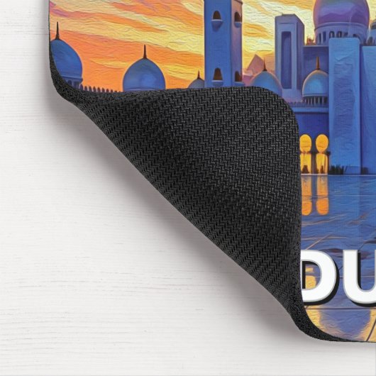 Dubai Grand Mosque UAE Sunset Mousepad (Ecke)