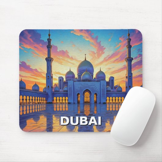 Dubai Grand Mosque UAE Sunset Mousepad (Mit Mouse)