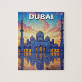 Dubai Grand Mosque UAE Sunset Puzzle