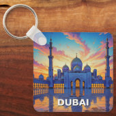 Dubai Grand Mosque UAE Sunset Schlüsselanhänger (Vorderseite)